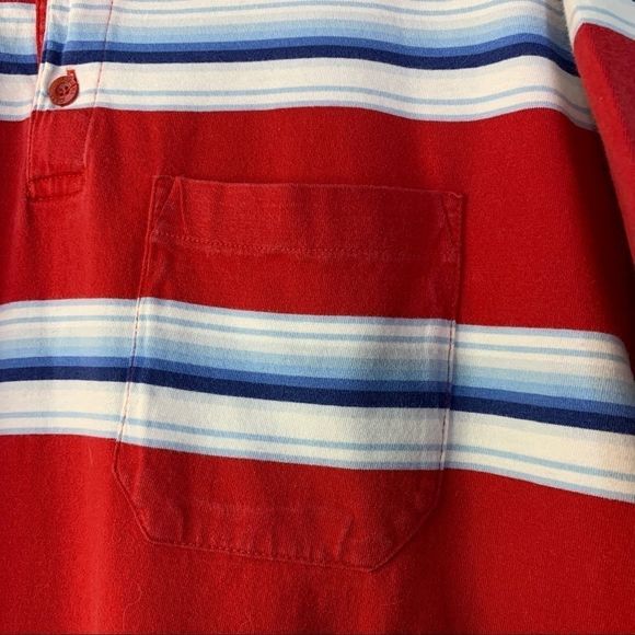 Kiera men’s red stripe Polo skater shirt 8290 XL - Picture 6 of 9